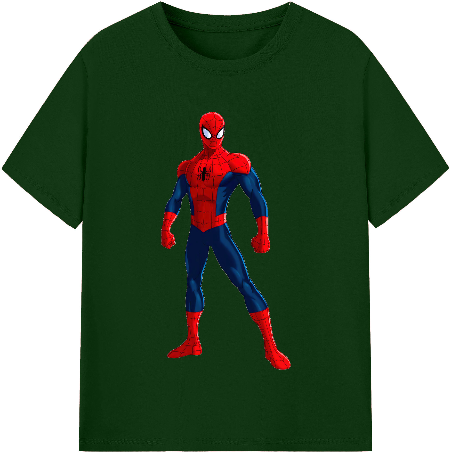 （画像用） Spider Man スパイダーマン 綿100％半袖Tシャツ（フロントプリント）